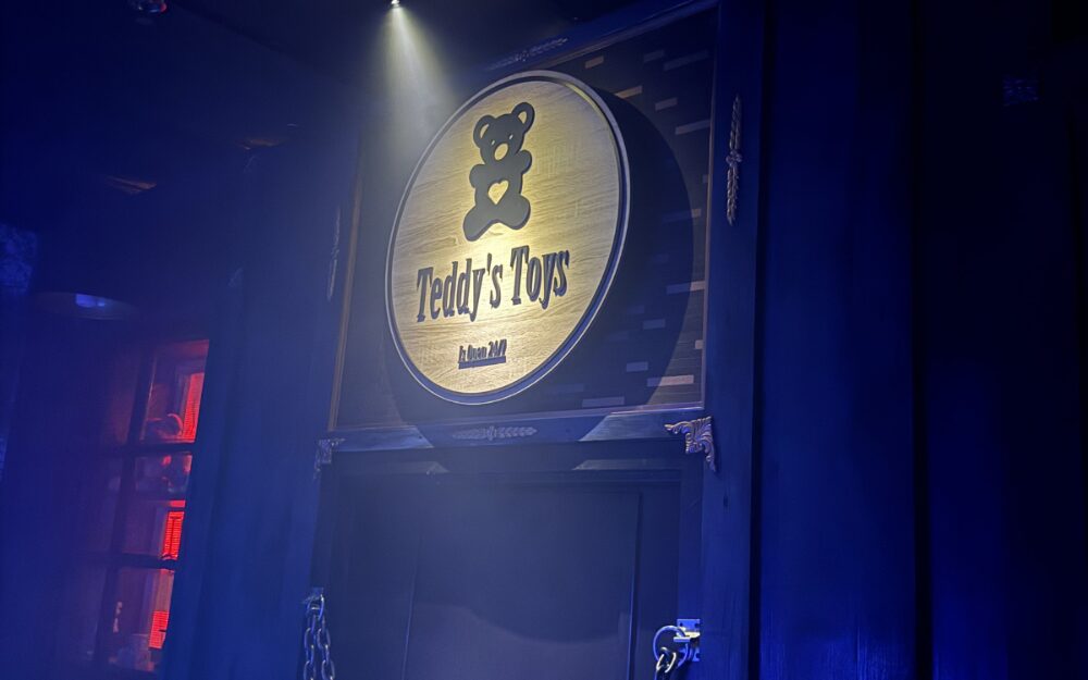Tedy`s Toys sign in a playroom
