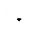 Trip advisors badge white
