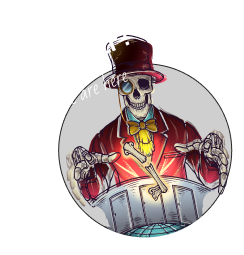 skeleton badge with text overlay need help?
