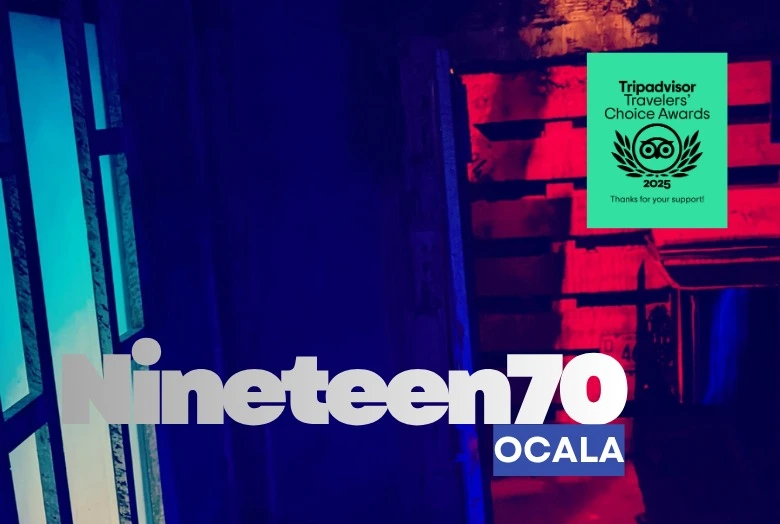Nineteen70-Ocala Graphic image with text overlay nineteen70 and a tripadvisors award badge